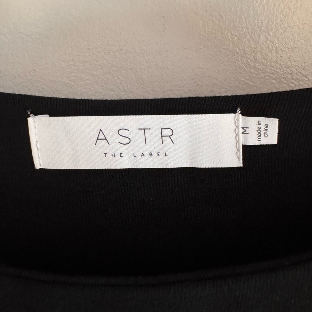 ASTR The Label Westwood Black Cutout Midi Dress Size M Long Sleeve Side Slit - Picture 6 of 8
